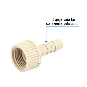 Adaptador hembra movible de polipropileno 3/4