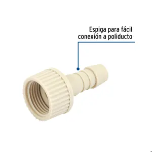 Adaptador hembra movible de polipropileno 3/4
