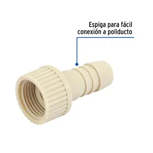 Adaptador hembra movible de polipropileno 3/4