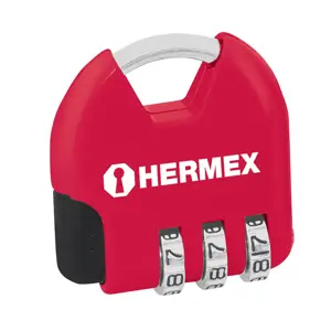 Candado maletero de combinación 36 mm, blíster, Hermex