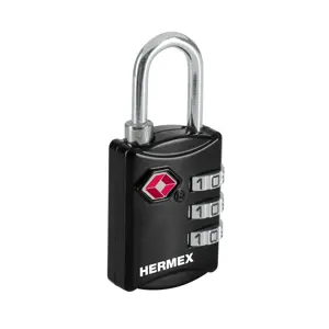 Hermex Candado maletero de combinación 27 mm seguridad TSA, blíster