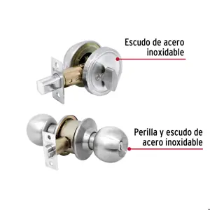 Combo cerraduras, llave-mariposa, cromo, Hermex Basic