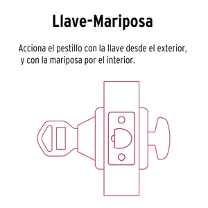 Combo cerraduras, llave-mariposa, Negro, Hermex Basic