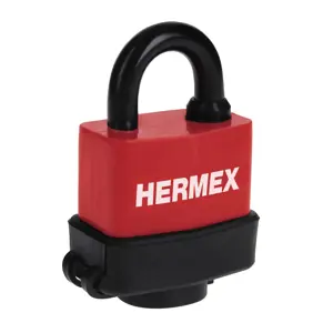 Hermex Candado laminado, recubierto de plástico, 40mm, blister