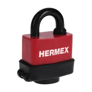 43368 / CMR-50 Hermex Candado laminado, recubierto de plástico, 50mm, blister