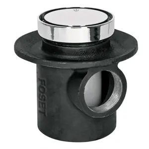 49316 / CO-23I Coladera de hierro de 1 boca, tapa redonda, inserto cerámico