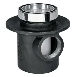 49316 / CO-23I Coladera de hierro de 1 boca, tapa redonda, inserto cerámico