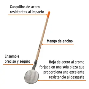Coa agavera con mango de madera de 42