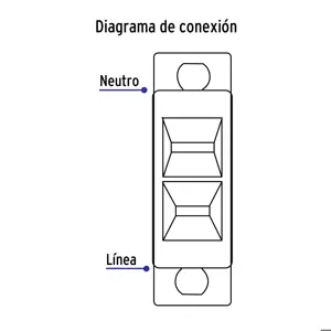 Contacto sencillo, sin tierra, línea Económica, Volteck