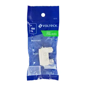 Volteck Contacto sencillo, 2 polos sin tierra, línea Italiana,marfil