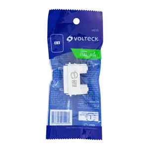 Volteck Contacto sencillo, 2polos, sin tierra, línea Italiana,blanco