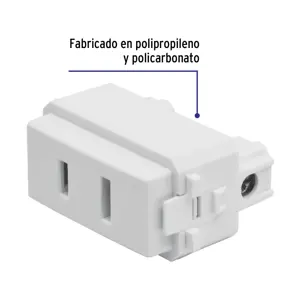 Volteck Contacto sencillo, 2polos, sin tierra, línea Italiana,blanco