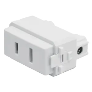 48135 / CO-IB Volteck Contacto sencillo, 2polos, sin tierra, línea Italiana,blanco