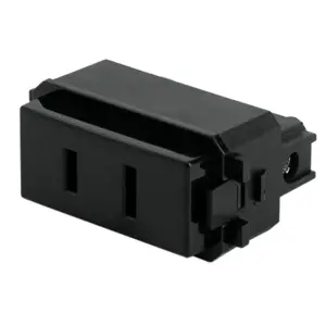47606 / CO-IN Volteck Contacto sencillo, 2polos, sin tierra, línea Italiana,negro