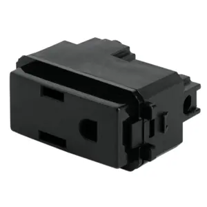 Volteck Contacto sencillo, 2 polos + tierra, línea Italiana, negro