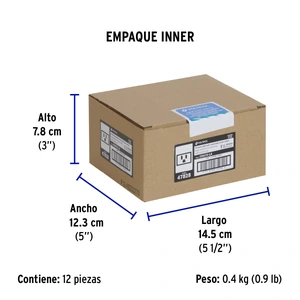 Volteck Contacto aterrizado acero inox de 1.5 módulos, línea Lisboa
