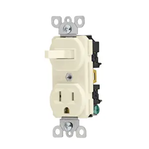 46001 / COAP-S Volteck Interruptor de palanca con contacto, Standard, marfil