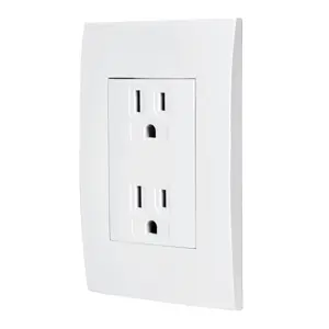 48309 / CODO-OB Volteck Contacto dúplex, 2 polos + tierra, línea Oslo, blanco
