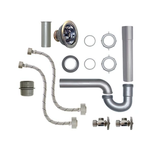 COFLEX-710631905215 / PS-F006 Paquete para instalación de Fregadero 1 tarja con contracanasta para tubo de cobre