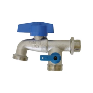 Llave dual para lavandería 1/2" M.N.P.T. x 3/4" N.H.