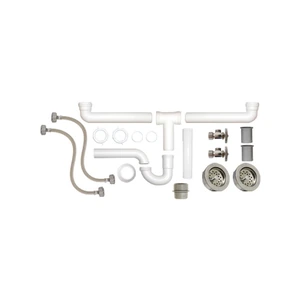 COFLEX-710631913753 / PSV-F008 Paquete para Instalación de Fregadero (2 tarjas) (tubo de cobre) (Con Contracanasta)