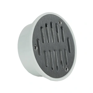 Coladera universal blanca con rejilla acero inoxidable
