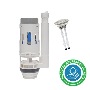 Válvula de Descarga Dual 2" con botón superior para Sanitario de 2 piezas