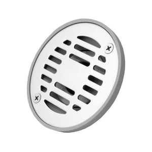 Coladera redonda de ABS gris con rejilla de acero inoxidable Calibre 18 y VAO