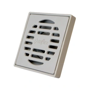 Coladera cuadrada de ABS gris con rejilla ABS y VAO