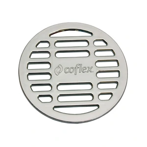 Rejilla Redonda de ABS Cromado para Coladeras Coflex de 10 cm
