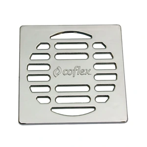 Rejilla Cuadrada de ABS Cromado para Coladeras Coflex de 10 cm