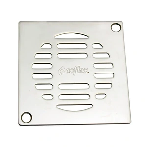 Rejilla Cuadrada de Acero Inoxidable Calibre 16 para Coladeras de 10 cm