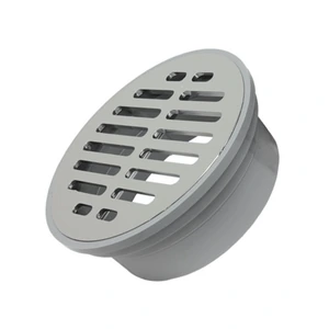 Coladera Redonda de 4" con rejilla plástica cromada