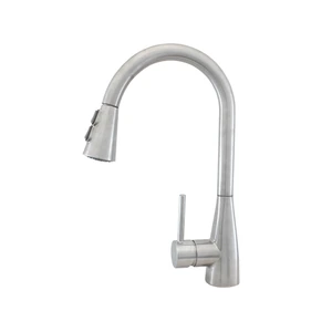 Llave monomando para fregadero con rociador retráctil