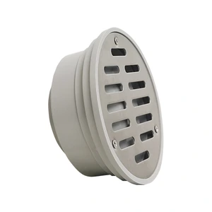 Coladera universal gris con rejilla acero inoxidable