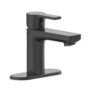 Llave monomando para lavabo 4" (Acabado Negro Mate)