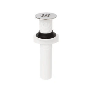 Contra blanca con rejilla cromada para lavabo