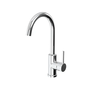 Llave Monomando cromada para fregadero con tuerca de fácil instalación