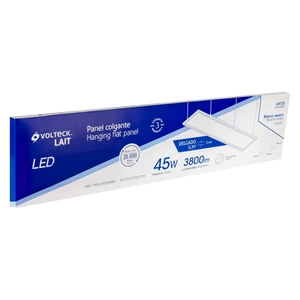 Volteck Panel delgado colgante de LED 45 W 30 x 120 cm luz neutra