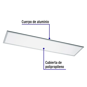 Volteck Panel delgado colgante de LED 45 W 30 x 120 cm luz neutra