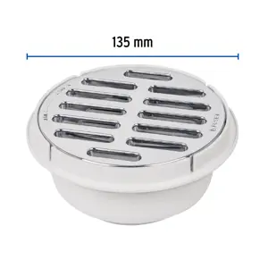 Coladera de ABS con rejilla cromada 5