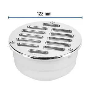 Coladera de ABS con rejilla cromada 5