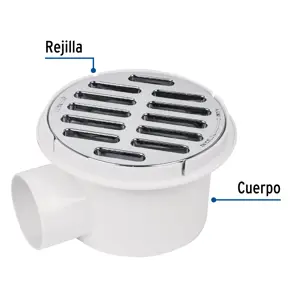 Foset Coladera de ABS salida lateral y rejilla 5