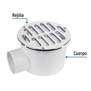 Foset Coladera de ABS salida lateral y rejilla 5