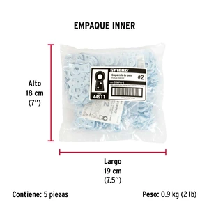 Fiero Bolsa con 100 colas de pato #2, 3.5 cm altura, 9 mm ojillo