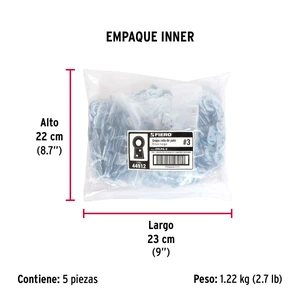 Fiero Bolsa con 100 colas de pato #3, 4 cm altura, 11.2 mm ojillo
