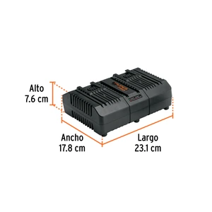 Combo cargador dual con 2 baterías de 2Ah, 20V, TRUPER PRO