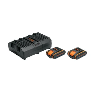 103377 / COM-CBA Combo cargador dual con 2 baterías de 2Ah, 20V, TRUPER PRO