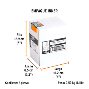 Destorcedor macho-hembra de aluminio, cuerda 1/4
