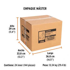 Destorcedor macho-hembra de aluminio, cuerda 1/4